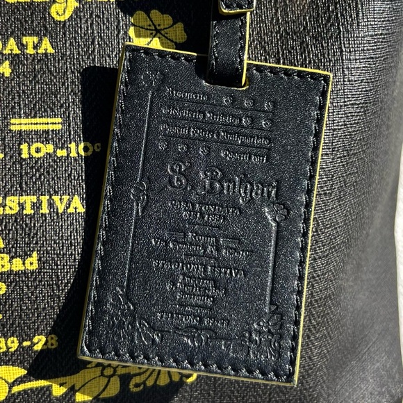 Bulgari Bvlgari Collezione Tote and Shoulder Bag Black Yellow Dark grey - Picture 7 of 12